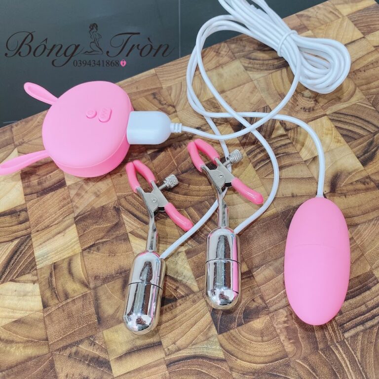 Kẹp ti rung kèm trứng rung 3in1 cao cấp 4 Kẹp ti rung kèm trứng rung lưỡi liếm 3in1 cao cấp