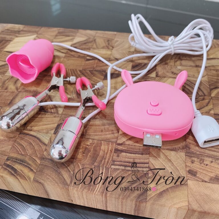 Kẹp ti rung kèm trứng rung 3in1 cao cấp 5 Kẹp ti rung kèm trứng rung lưỡi liếm 3in1 cao cấp được thiết kế 3 trong 1 thông minh
